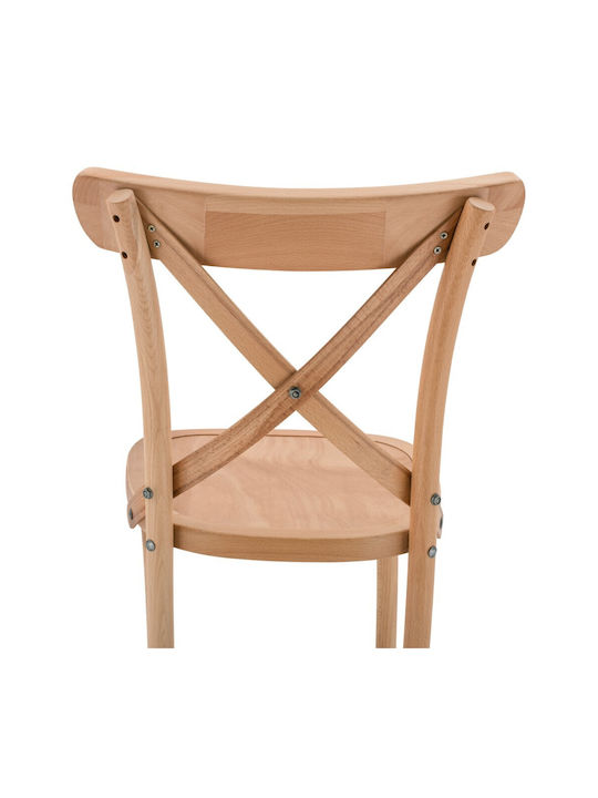 Hocker Bar mit Rückenlehne Hölzernes Gioliana Beech Natural 46x46x109cm