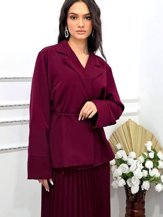 Set with Maxi Skirt Burgundy