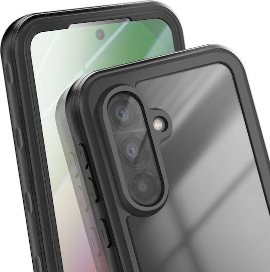 Redpepper Wasserdichte Handyhülle Samsung Galaxy A56 Ip68 Stoßfest Integriertes Lanyard Schwarz