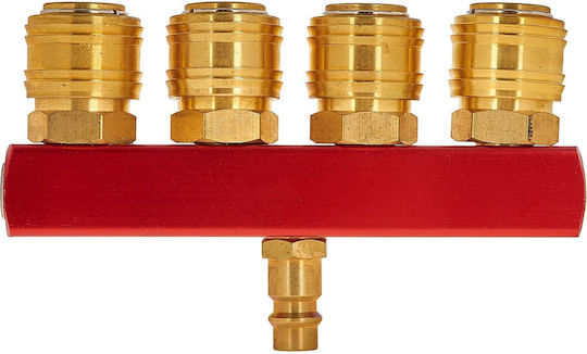 Distribuitor Aer 4 Ieșiri Racordare Rapidă 1/4"