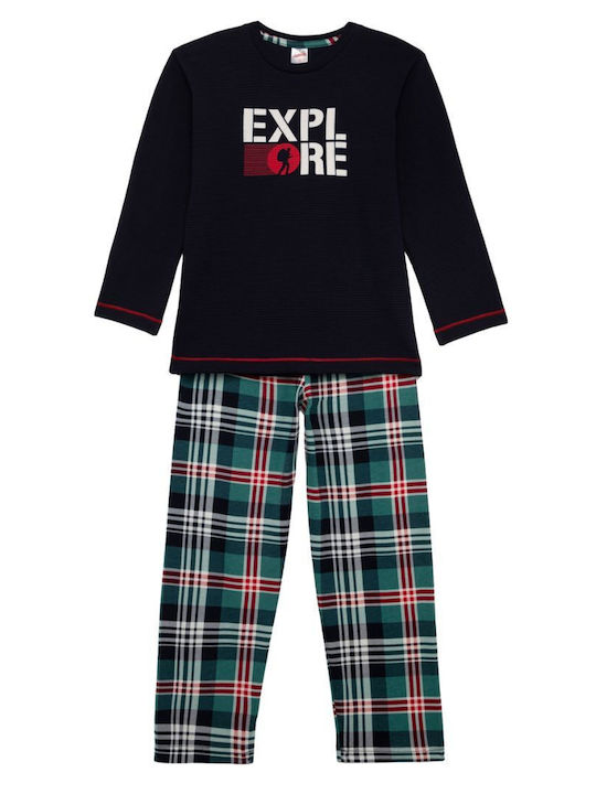 Minerva Kids' Pajamas Cotton Blue Marine Explore