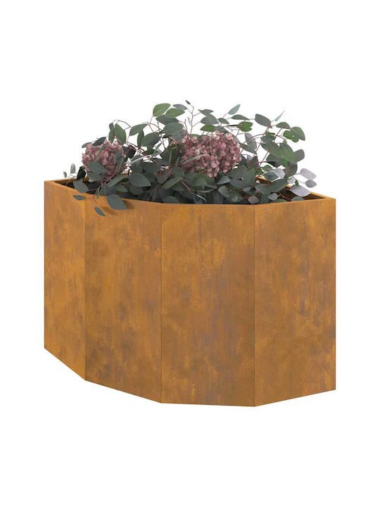 vidaXL Γλάστρα Μεταλλική Σκ Rusty 60x60x50εκ.