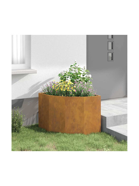 vidaXL Γλάστρα Μεταλλική Σκ Rusty 60x60x50εκ.