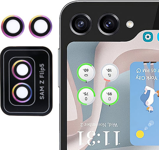 Γυαλί Πίσω Κάμερα Του Samsung Galaxy Z Flip5 5g Μεταλλικό Πλαίσιο Έγχρωμο