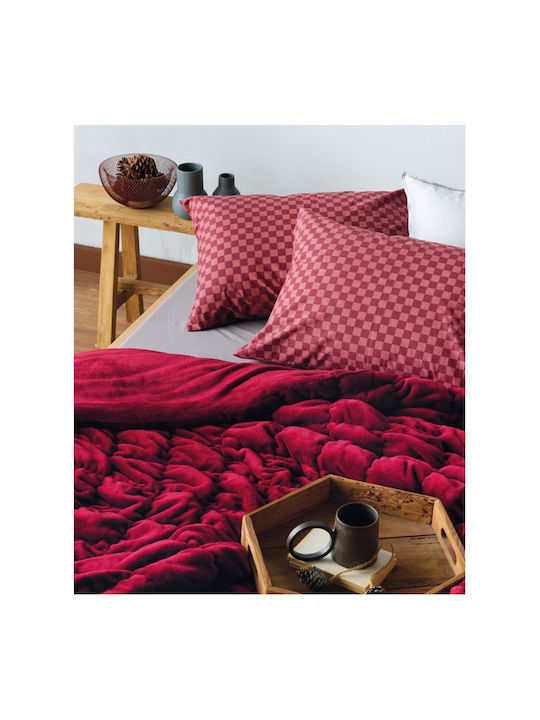 Kentia Πάπλωμα Υπέρδιπλο 220x240εκ. Marshmallow Bordo 460 GSM
