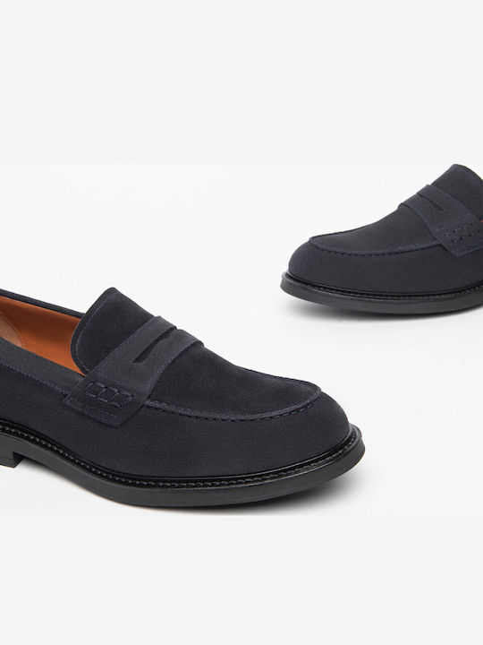 Men's Leather Loafers Blue