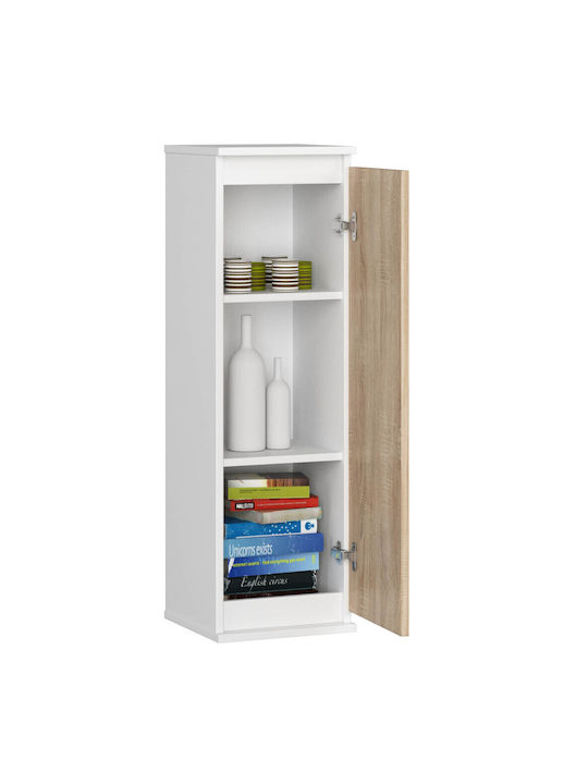 Dulap Pandantiv Pentru Sufragerie Din Placă Din Lemn Agregat Alb Sonoma Oak 30x30x99cm