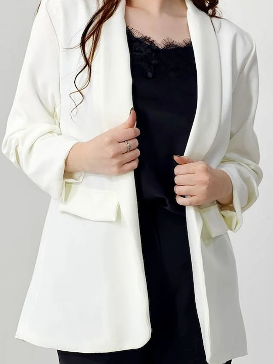 Damen Blazer White