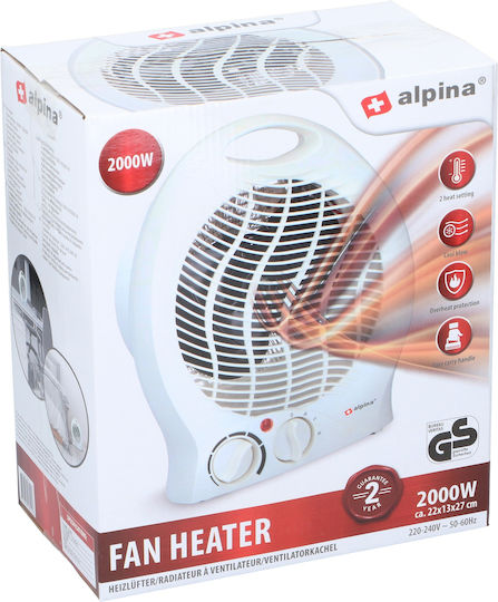 Alpina Appliances Fan Heater Room Floor Alb 2000W