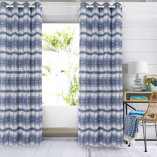 Das Home Vorhang mit Grommets 2117 Blau 140x260cm