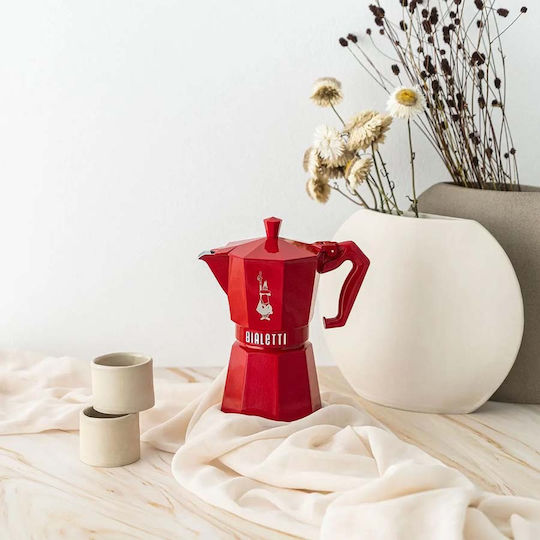 Moka Espressokocher Für Den Herd Rot