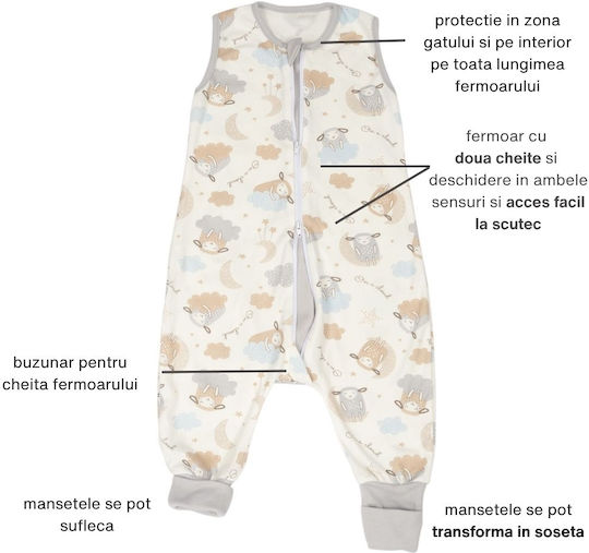 Kidizi Vara Sac de dormit 0.5 tog Pastel