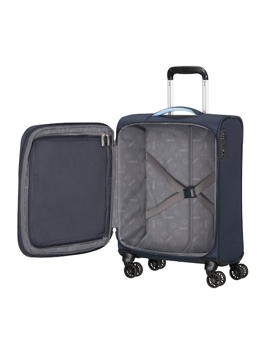 American Tourister Cloudrider Kabinenkoffer Blau mit 4 Rädern Höhe 55cm