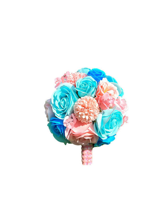 Buchet De Mireasă Trandafiri Anemone Săpun Dalie Roz-albăstrui