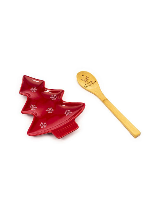 Tri-Coastal Design Christmas Tree Χριστουγεννιάτικο Πιάτο Ξύλινο Δεντράκια