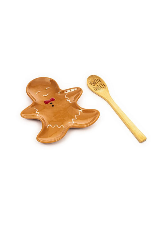 Tri-Coastal Design Gingerbread Christmas Tableware Plate Wooden