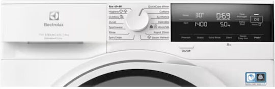 Electrolux Washing Machine 8kg with Steam Technology 1400 Rounds Steam EW7F3484UE