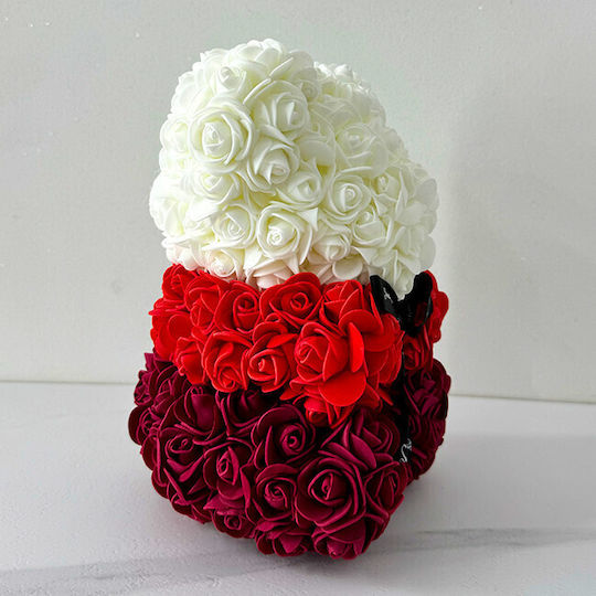 Ursuleț De Pluș Floral Curcubeu Trandafiri Din Spumă Handmade 25 Cm În Cutie Cadou Roșii Ursuleț De Pluș Floral Curcubeu Trandafiri Din Spumă Handmade 25 Cm În Cutie Cadou Roșii