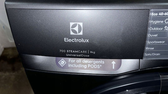 Electrolux Waschmaschine 9kg mit Dampftechnologie 1400 Umdrehungen Dampfauffrischung Silber EW7FG4492UDE