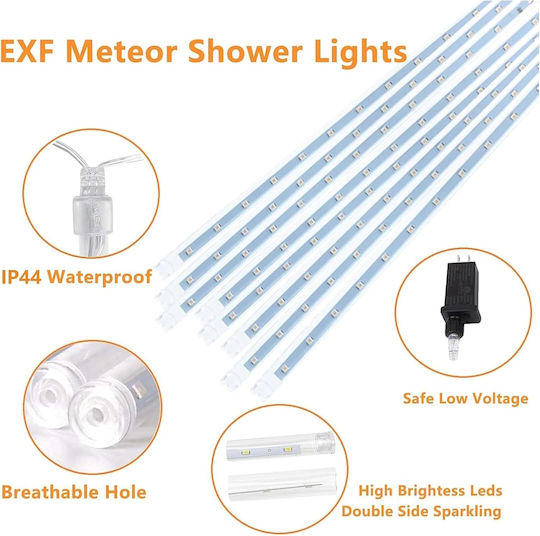 288 Lumini LED 3,5 m Alb Cald, Tip Meteorit