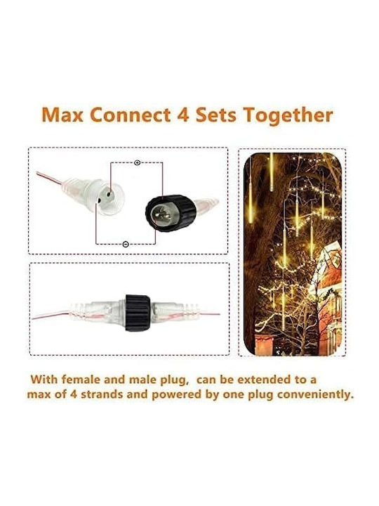 288 Lights LED 3.5m. Warm White type Rain 1pcs
