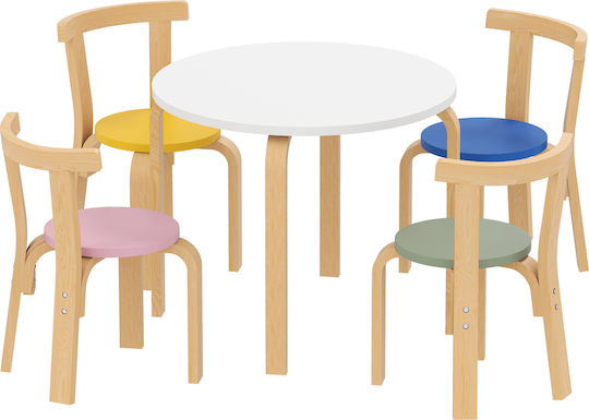 Kids Table and Chairs Set for Painting Multicolour Aiyaplay