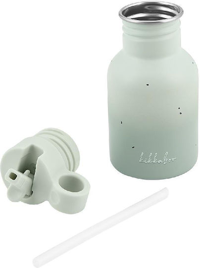 Kikka Boo Baby Cup with Handle and Straw Flora Sage made of Plastic Green 350ml