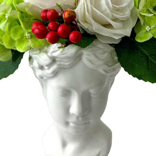 Velve Decorative Vase White 20x20x20cm