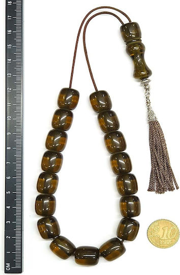 Roloi Komboloi Resin Worry Beads with 17 Beads Green 33cm
