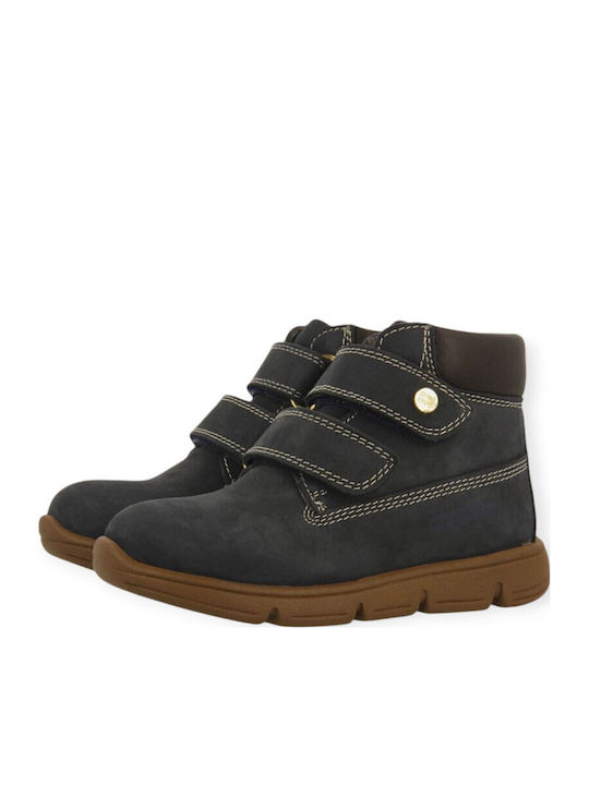 Leather Kids Boots Navy Blue