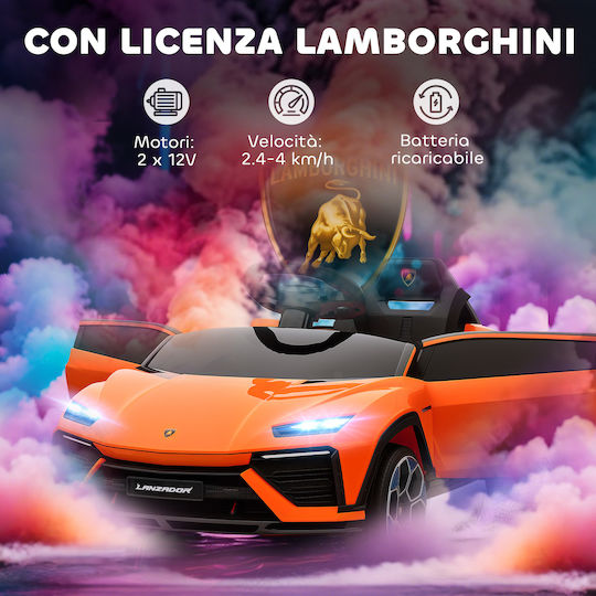 Lamborghini Едноместен с Дистанционно Управление Вдъхновен 12 Волта Оранжев