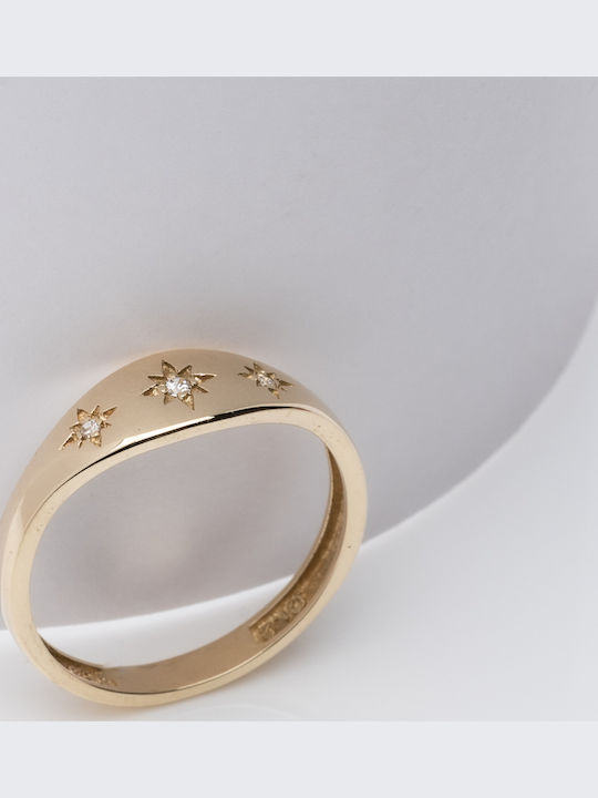 Lunaorocreations Damenring Sterne 14 Karat