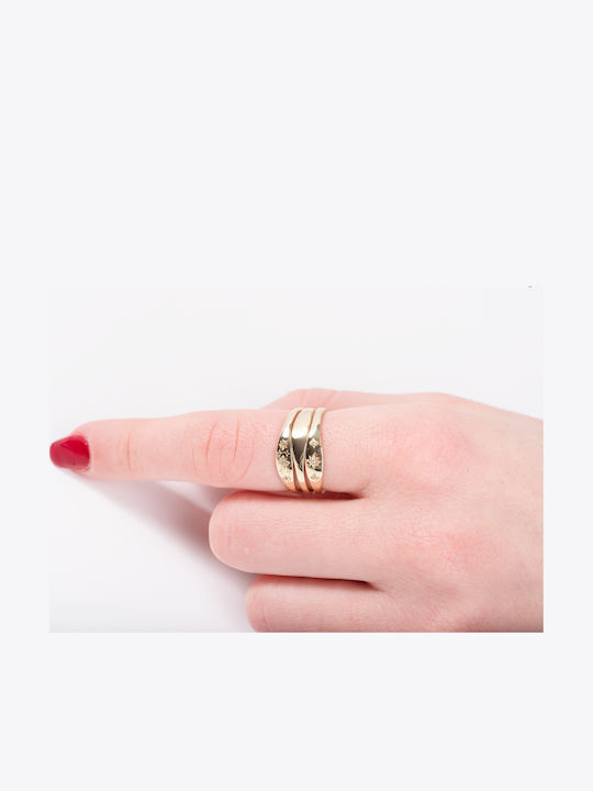 Lunaorocreations Damenring Sterne Zirkon Gelbes Gold
