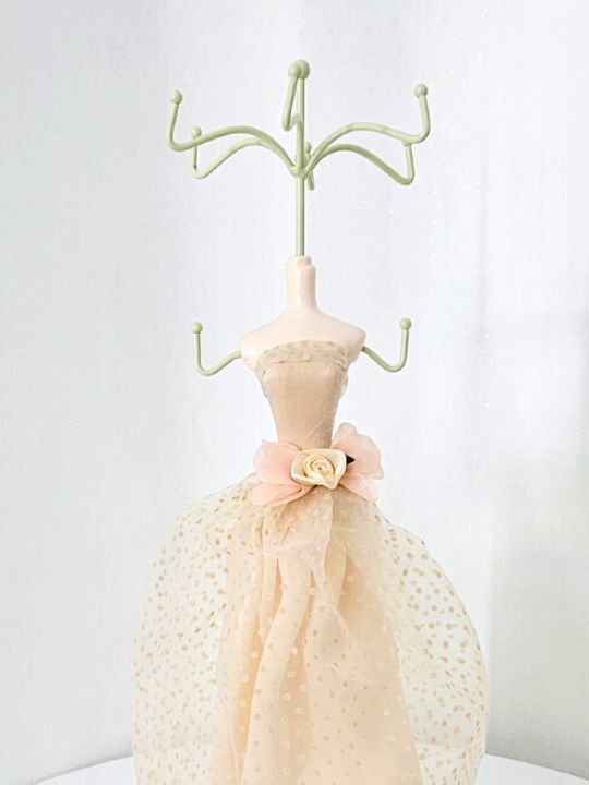 Velve Beige Jewellery Box Stand
