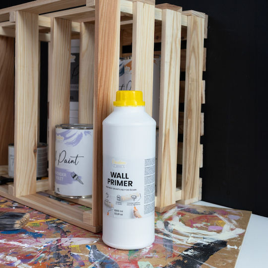 Creative Deco Primer Paints 1L White Walls Ceilings Coverage 5m2 High Adhesion Stain Blocking Fast Drying Solvent-Free Easy Application