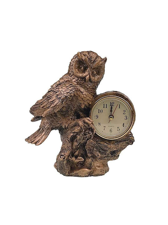 Velve Tabletop Clock Plastic Brown 1353H