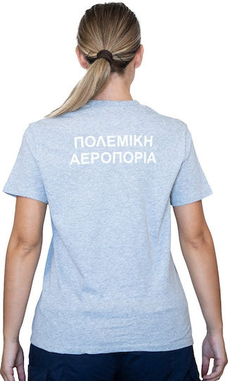 Tricou Aviației Unisex Gri Cu Imprimeu Gri