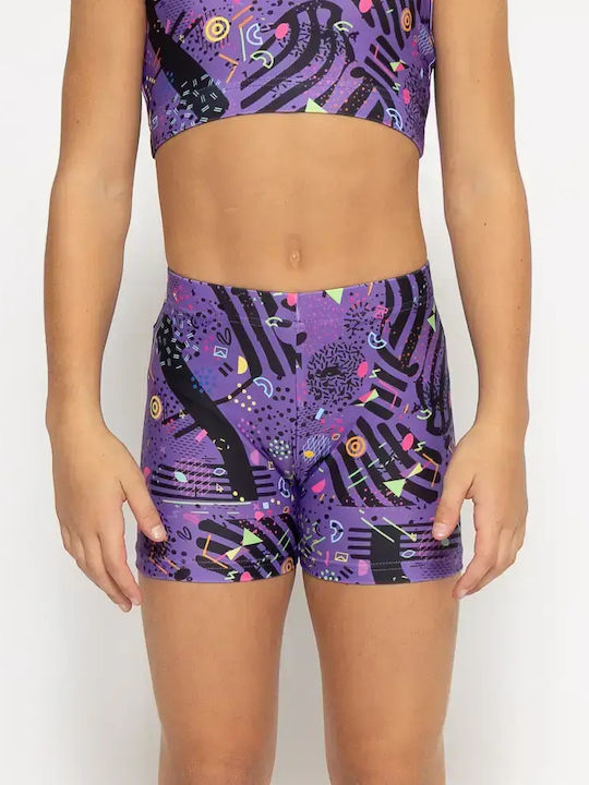 Kids Legging Short Purple
