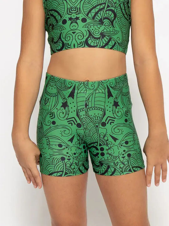 Kids Legging Short Green