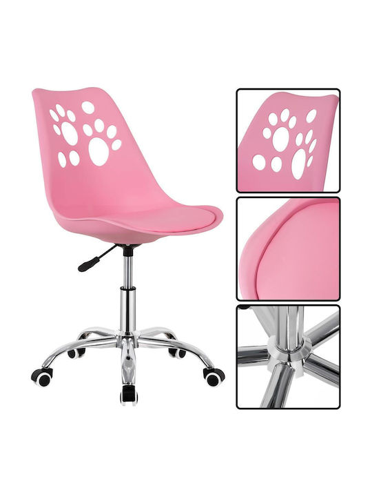 Scaun De Birou Pentru Copii Roz 48x49x80-90cm
