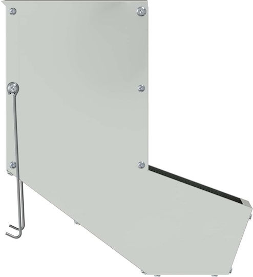 vidaXL Χαμστεριών Ασημί Metall Futtermittel für Kaninchen mit Kapazität 1kg 12.5x26x28.5cm.