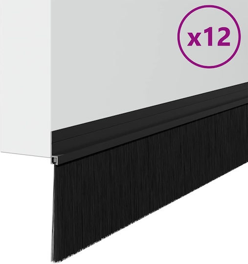 vidaXL Zugluftstopper Tür in Schwarz Farbe 1mx9.5cm