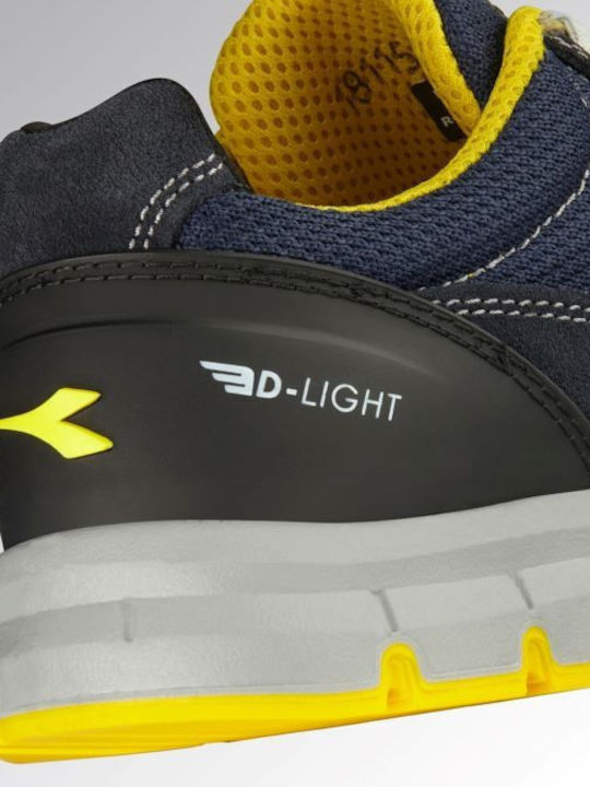 Utility Diadora Safety Shoe Run Text Low S1PSFO SR ESD Color Dark Navy EN ISO 20345:2022 181156