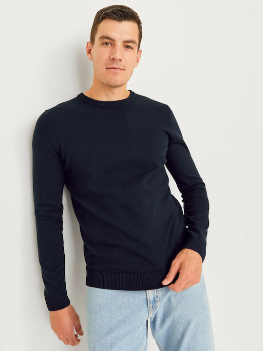 JJ Rebel Langarm Pullover Dunkelblau