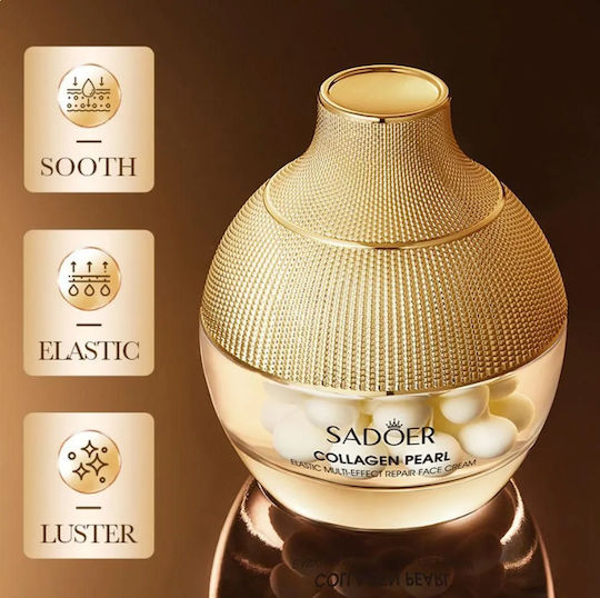 Sadoer Pearl Collagen Cremă Hidratantă și Anti-Îmbătrânire de Față cu Acid Hialuronic și Colagen 70gr
