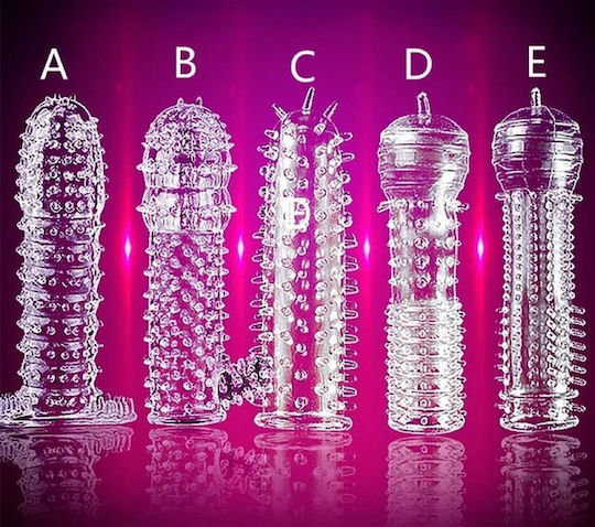 Smd Guardian X Penis Sleeve Ribbed Patterns Set 5 Ανάγλυφες Θήκες Ενίσχυσης Πέους Διάφορα Σχήματα Σετ 5 Τμχ