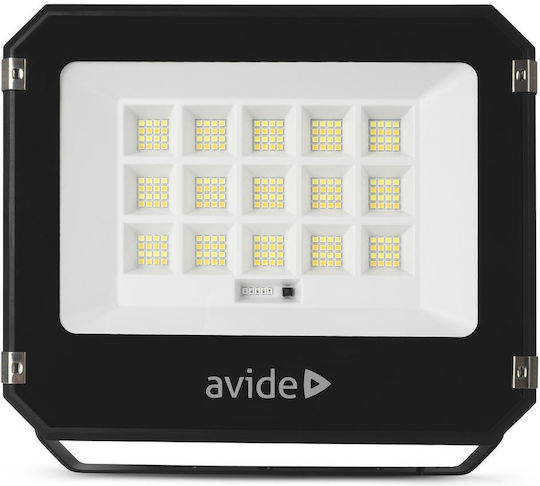 Avide Ηλιακός Προβολέας LED 100W Ρυθμιζόμενο Λευκό με Τηλεχειριστήριο
