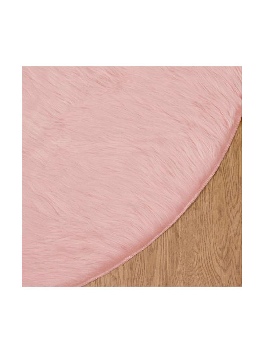 vidaXL Rug Rectangular Leather Pink