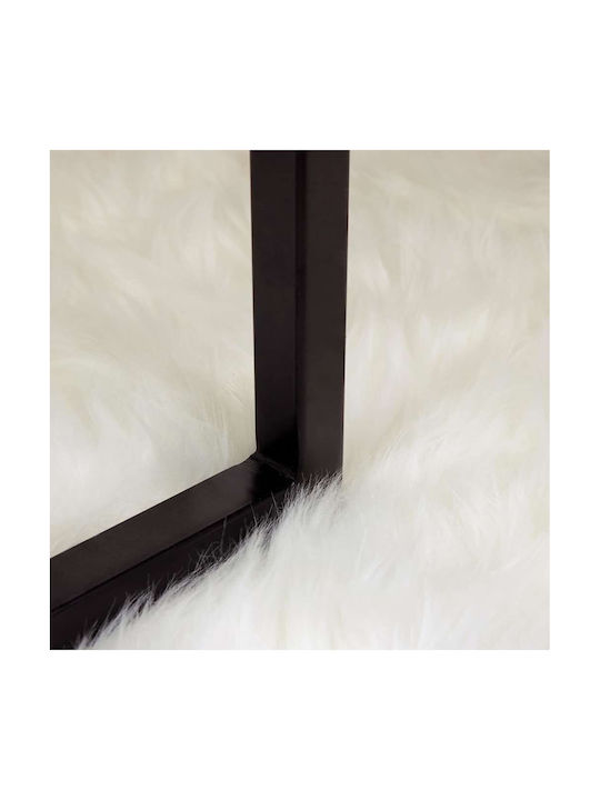 vidaXL Χαλί Δερμάτινο 60x90cm Λευκό