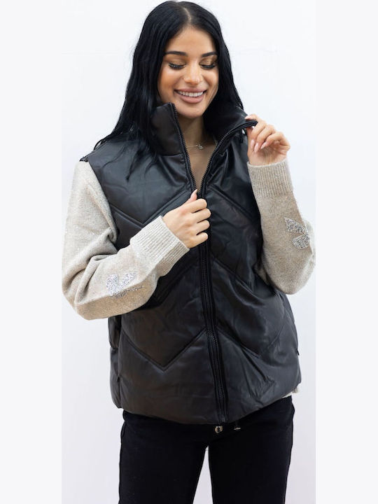 Γυναικείο Biker Jacket Μαύρο